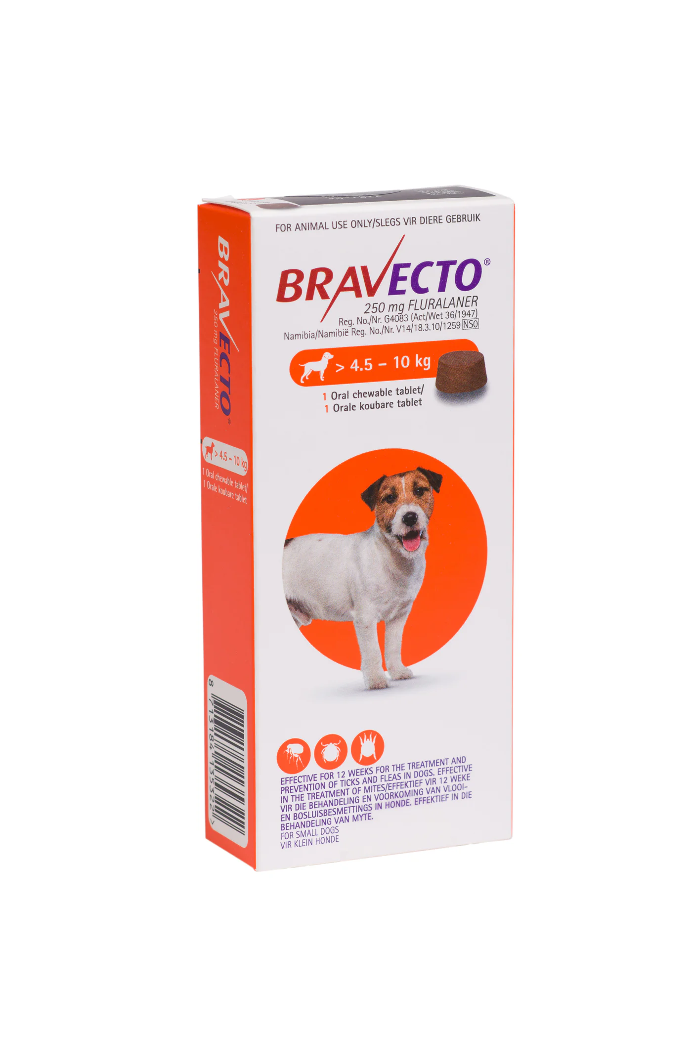 Braveto Caes Small Spot On 250MG 1X1 Tab 102