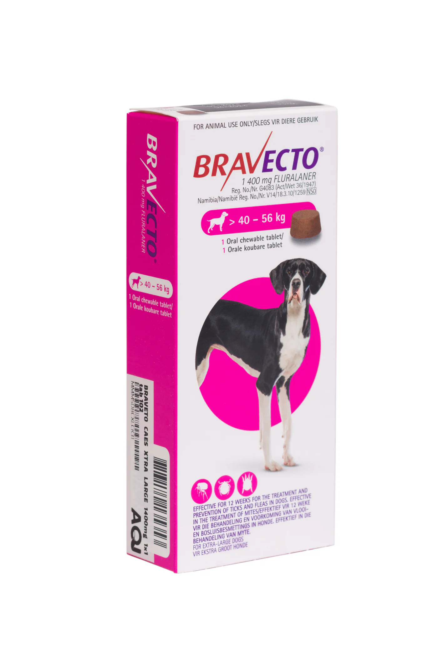 Braveto Caes Xtra Large Spot On 1400MG 1X1DS