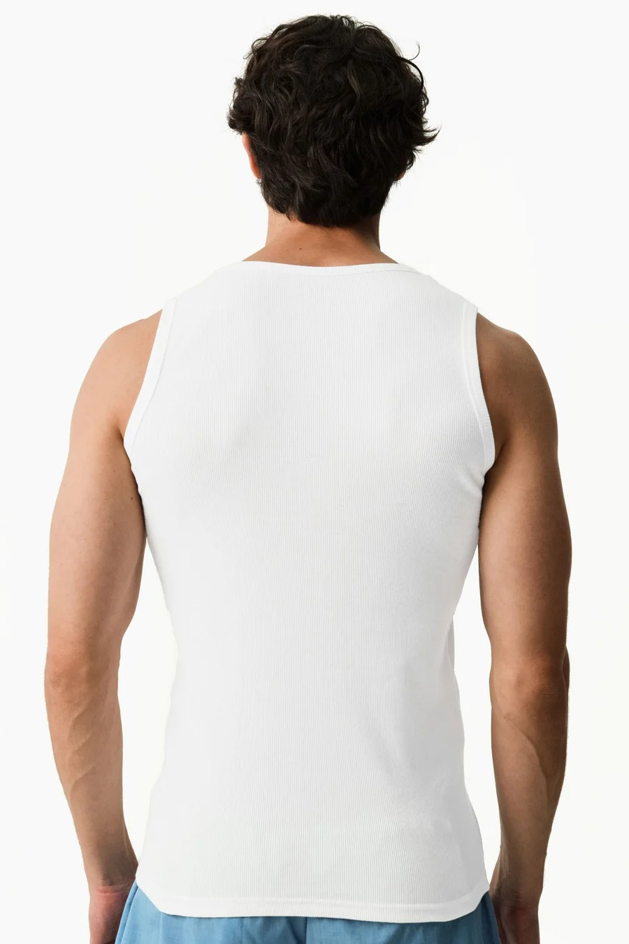 Top de alças Sleep em algodão · Homem · Branco · Modelo 2