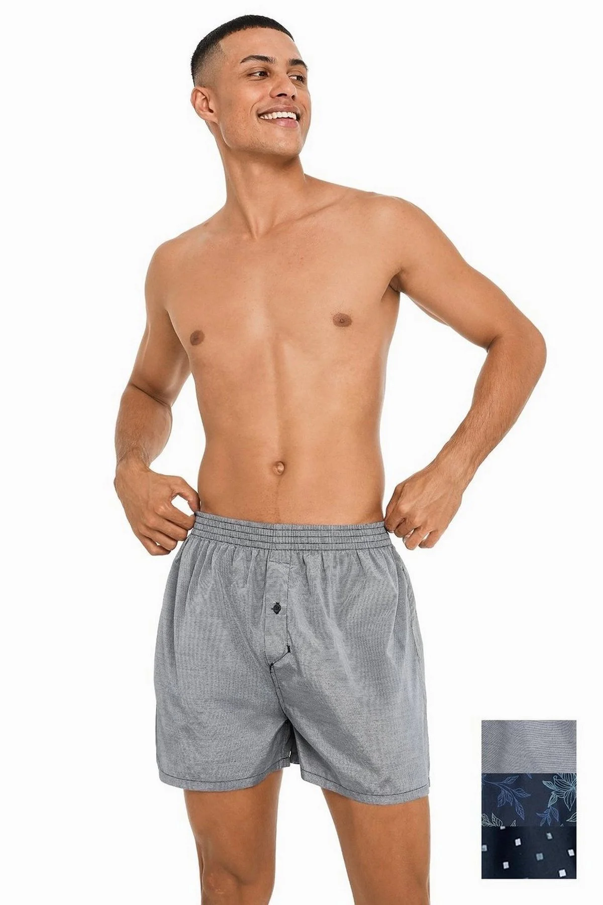 Boxers pack de 3 · Homem · Azul Marinho · Modelo 2