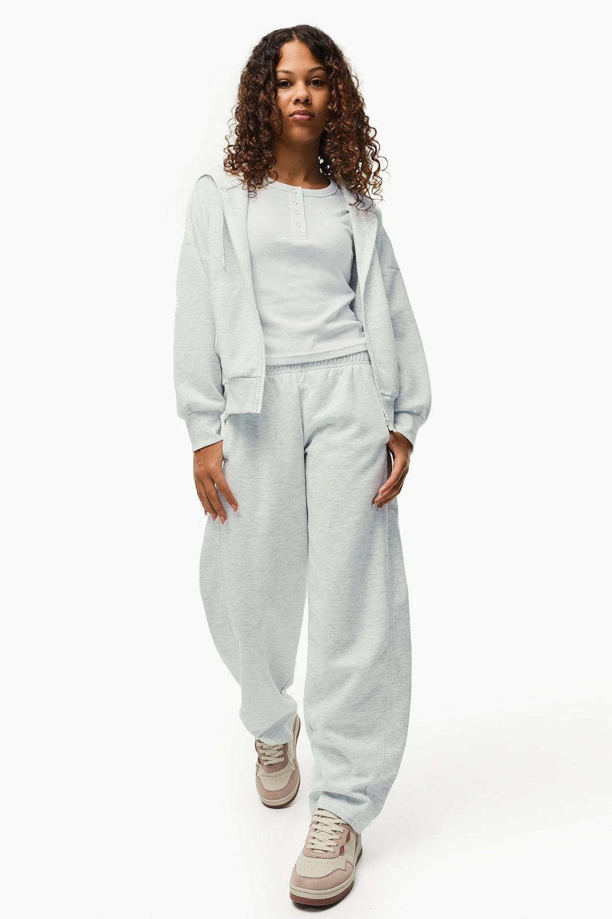 Peça Barrel Sweatpants em poliéster · Menina · Cinzento