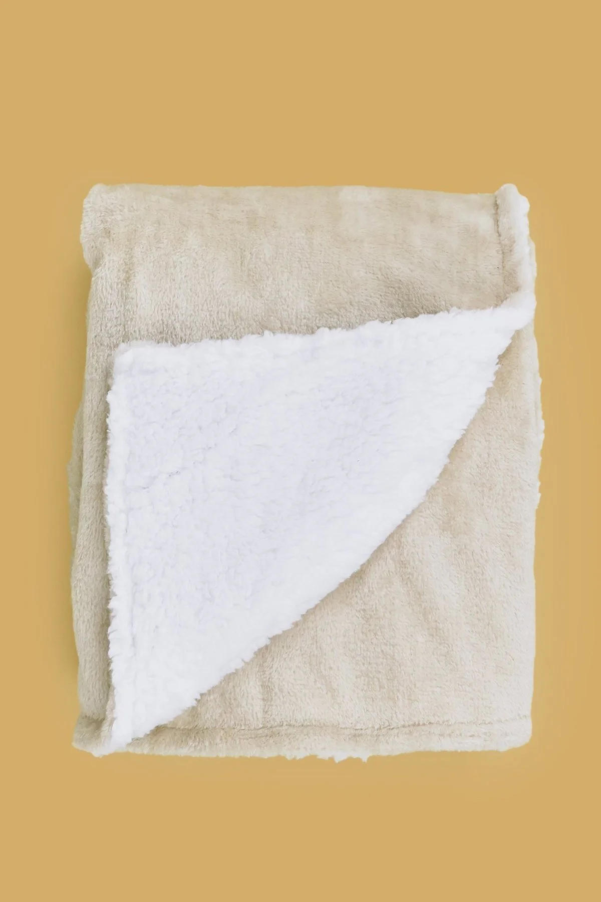 Manta Sherpa em poliéster · Bebé · Creme