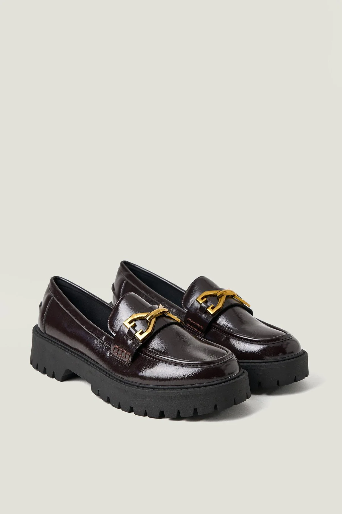 Mocassins em poliuretano · Senhora · Castanho · Modelo 2