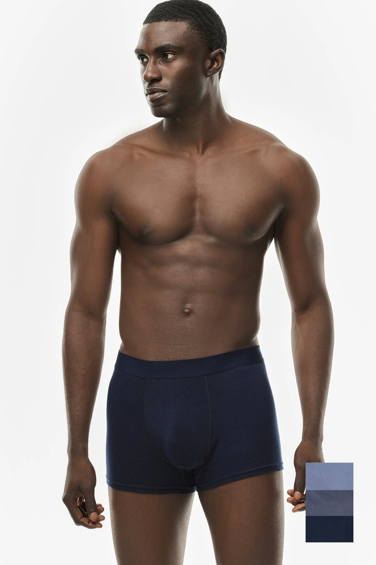 Boxers pack de 3 · Homem · Azul · Modelo 2