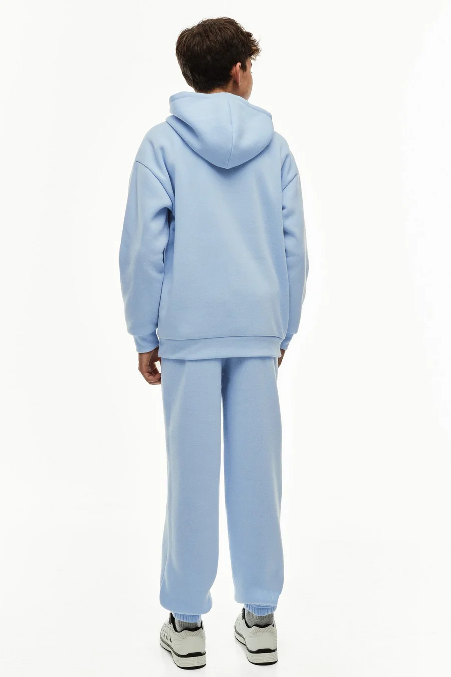 Calças jogger em poliéster · Menino · Azul Claro