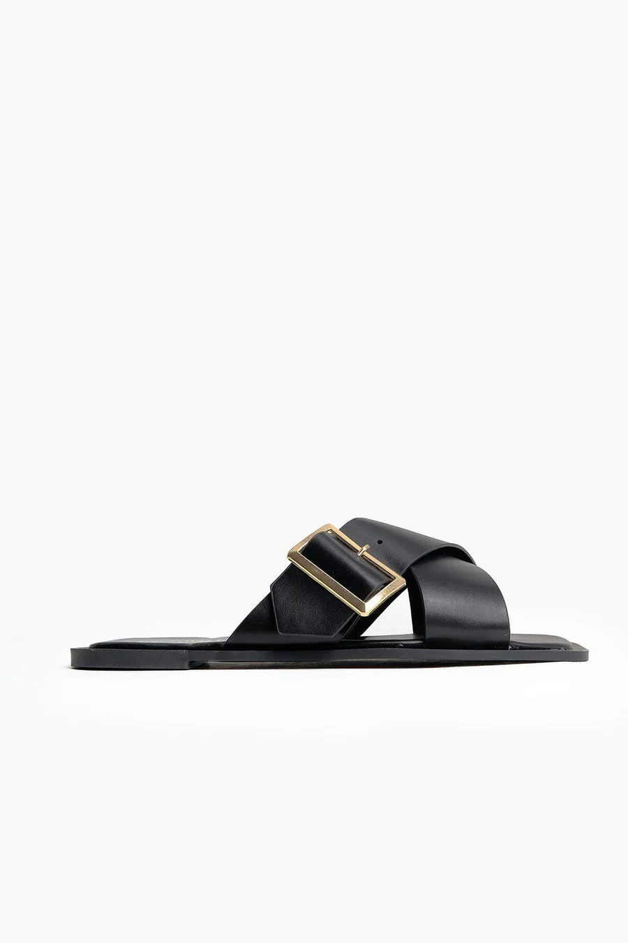 Sandálias com velcro Buckle em poliuretano · Senhora · Preto