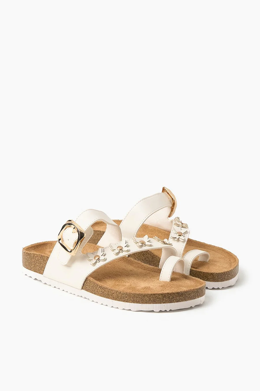 Sandálias Butterfly Thong em poliuretano · Criança · Branco Sujo