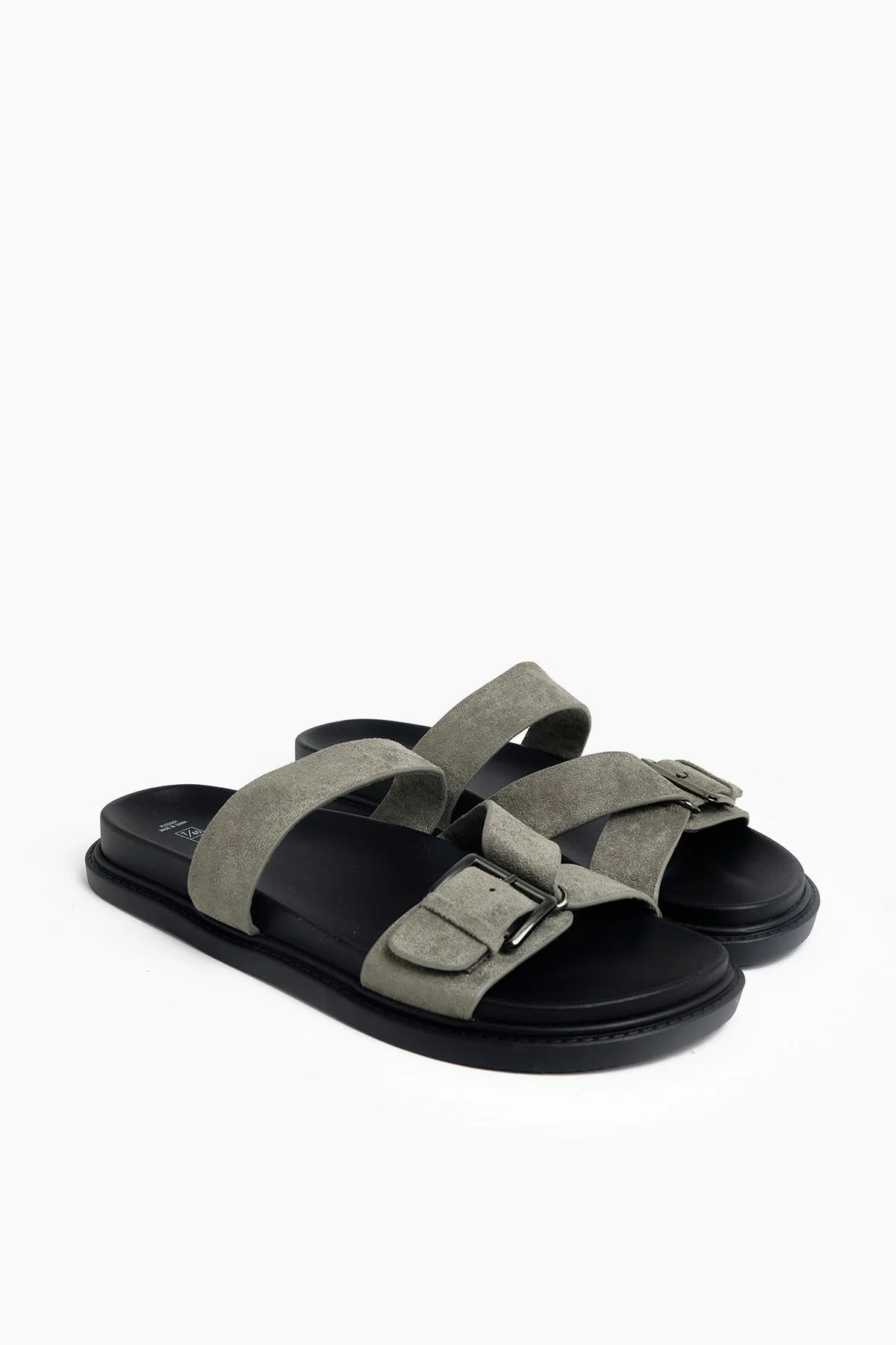 Sandálias com velcro Buckle em poliéster · Senhora · Cinzento