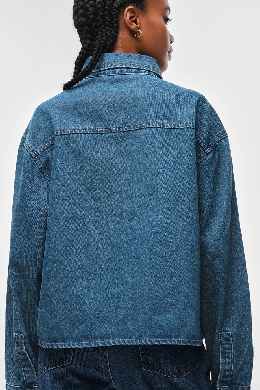 Camisa de ganga · Senhora · Azul Marinho