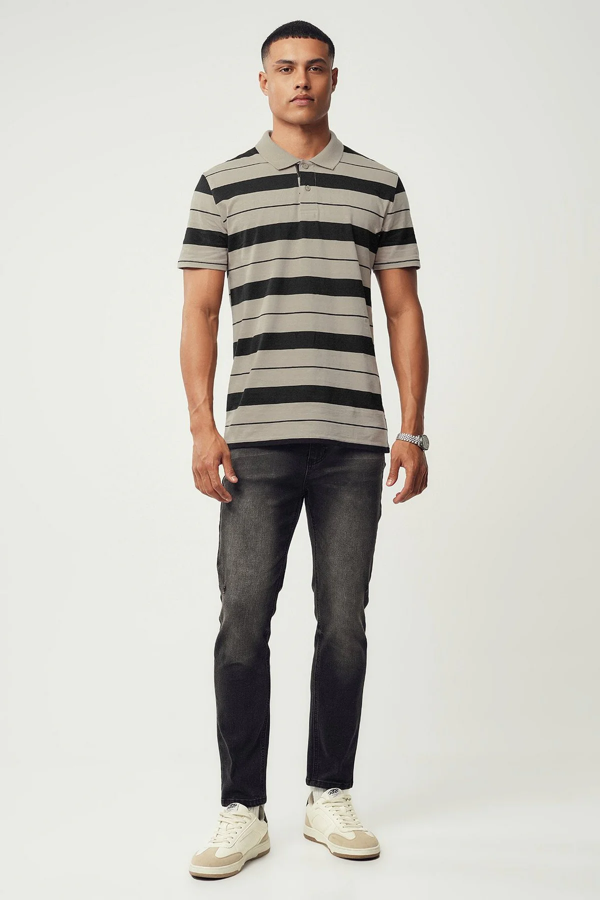 Calças de ganga skinny · Homem · Preto · Modelo 2
