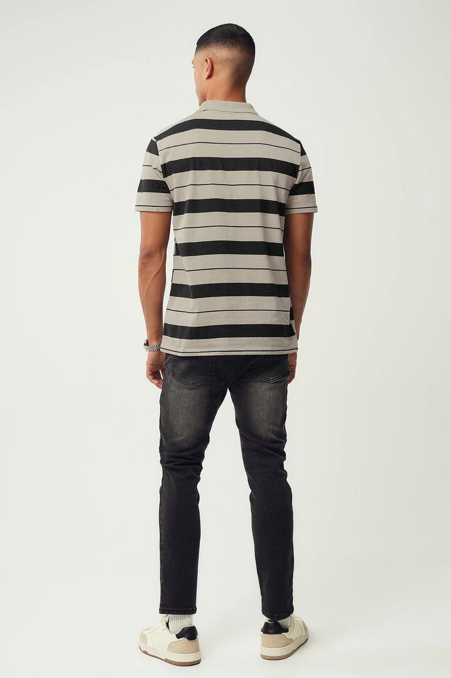 Calças de ganga skinny · Homem · Preto · Modelo 2