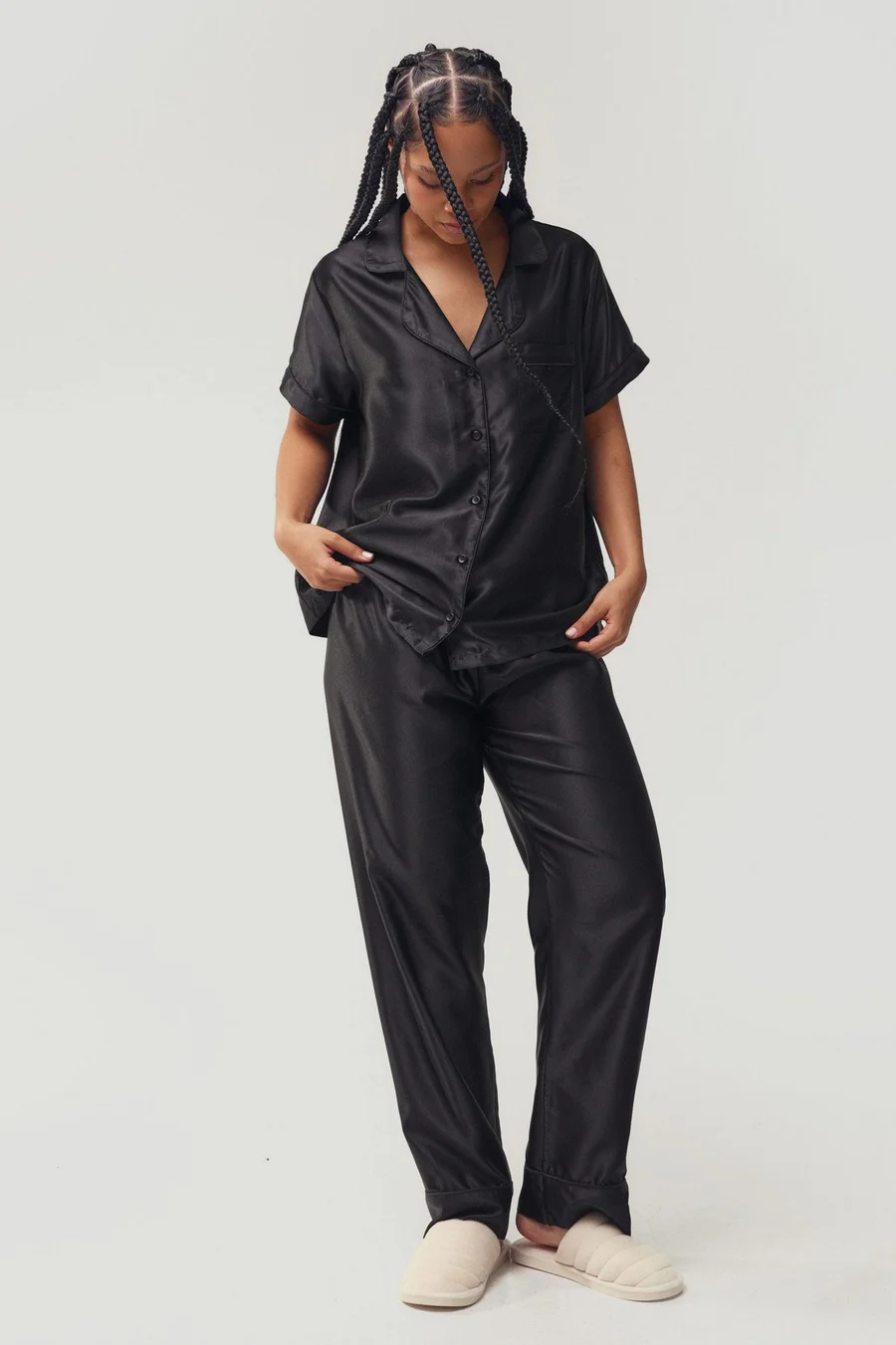 Pijama de cetim · Senhora