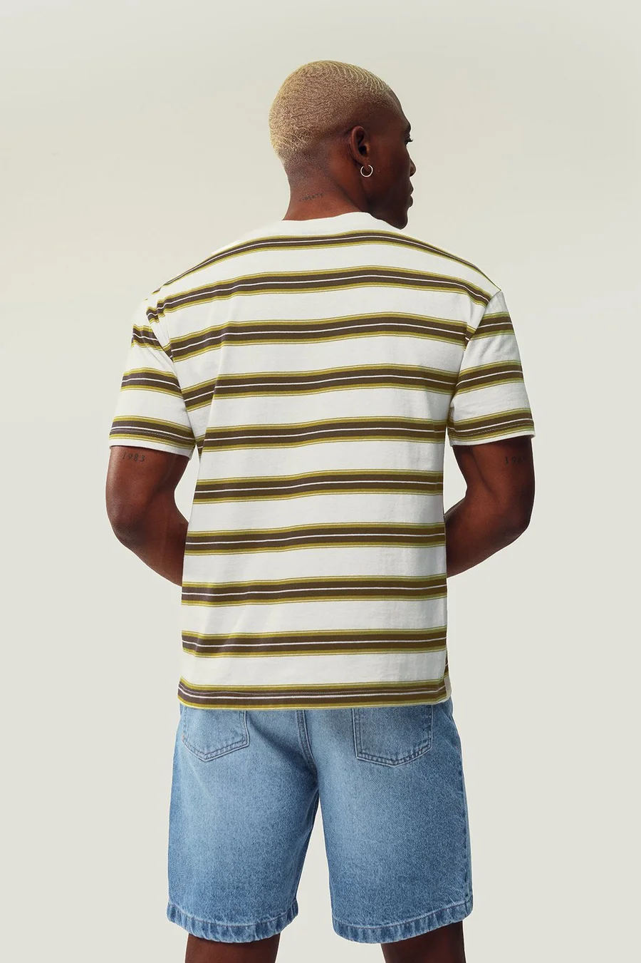 T-shirt em algodão · Homem · Creme