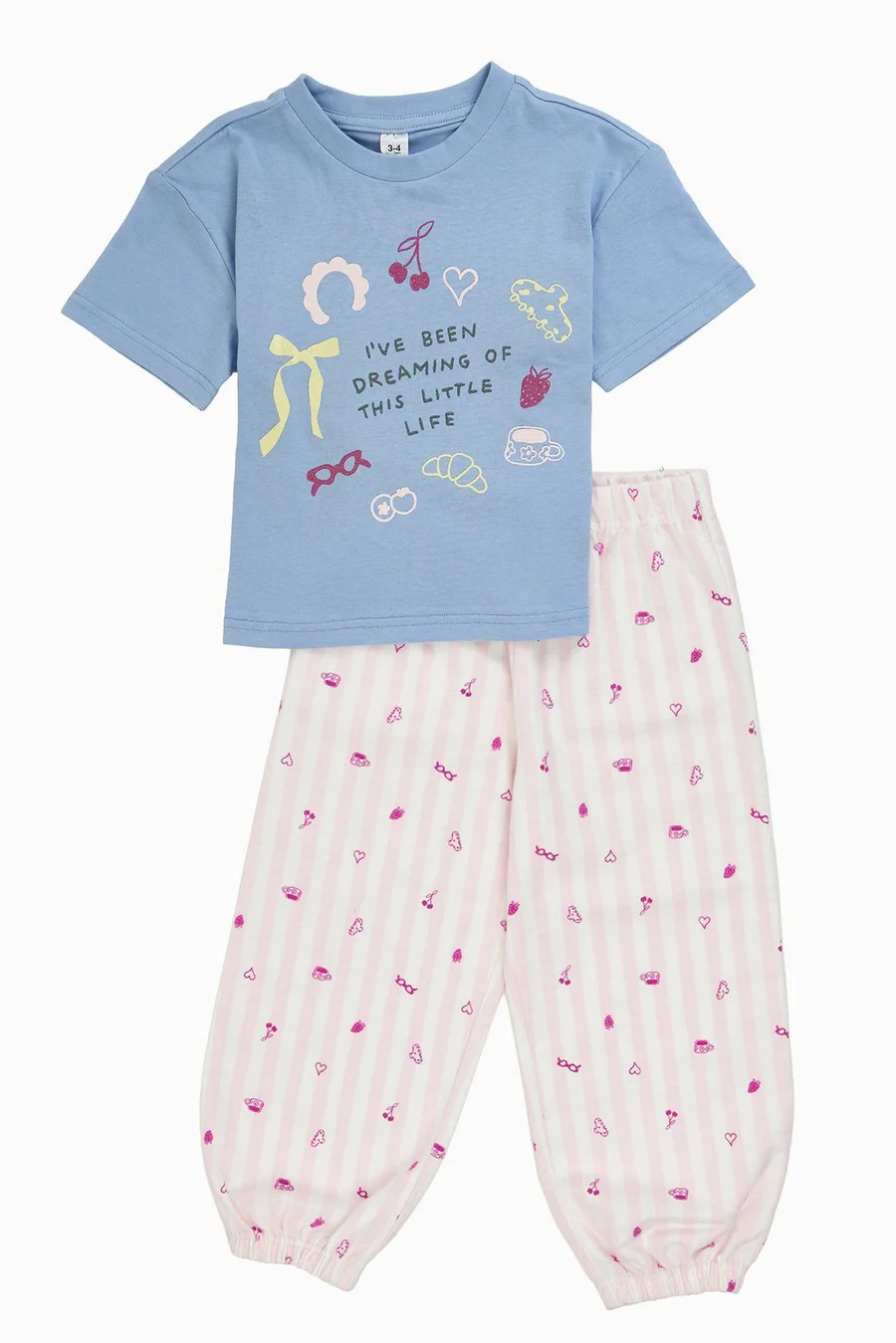 Pijama em algodão · Menina · Azul