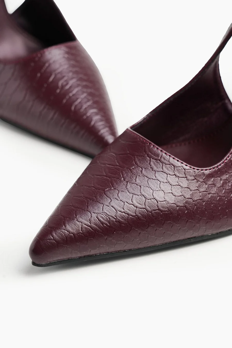 Sapatos de salto Snakeskin Court · Senhora