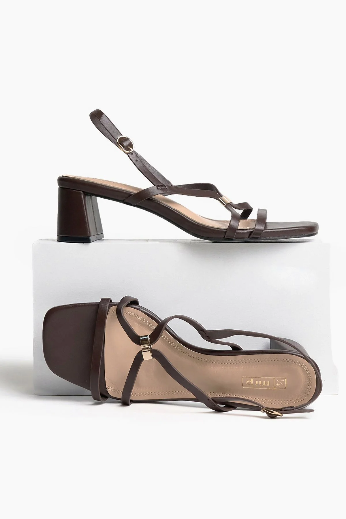 Sapatos de salto de alças Block · Senhora