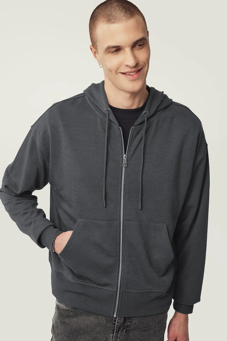 Hoodie · Homem · Cinzento Escuro