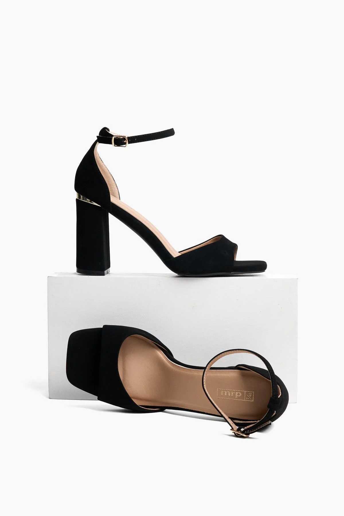 Sapatos de salto com velcro Ankle Block · Senhora