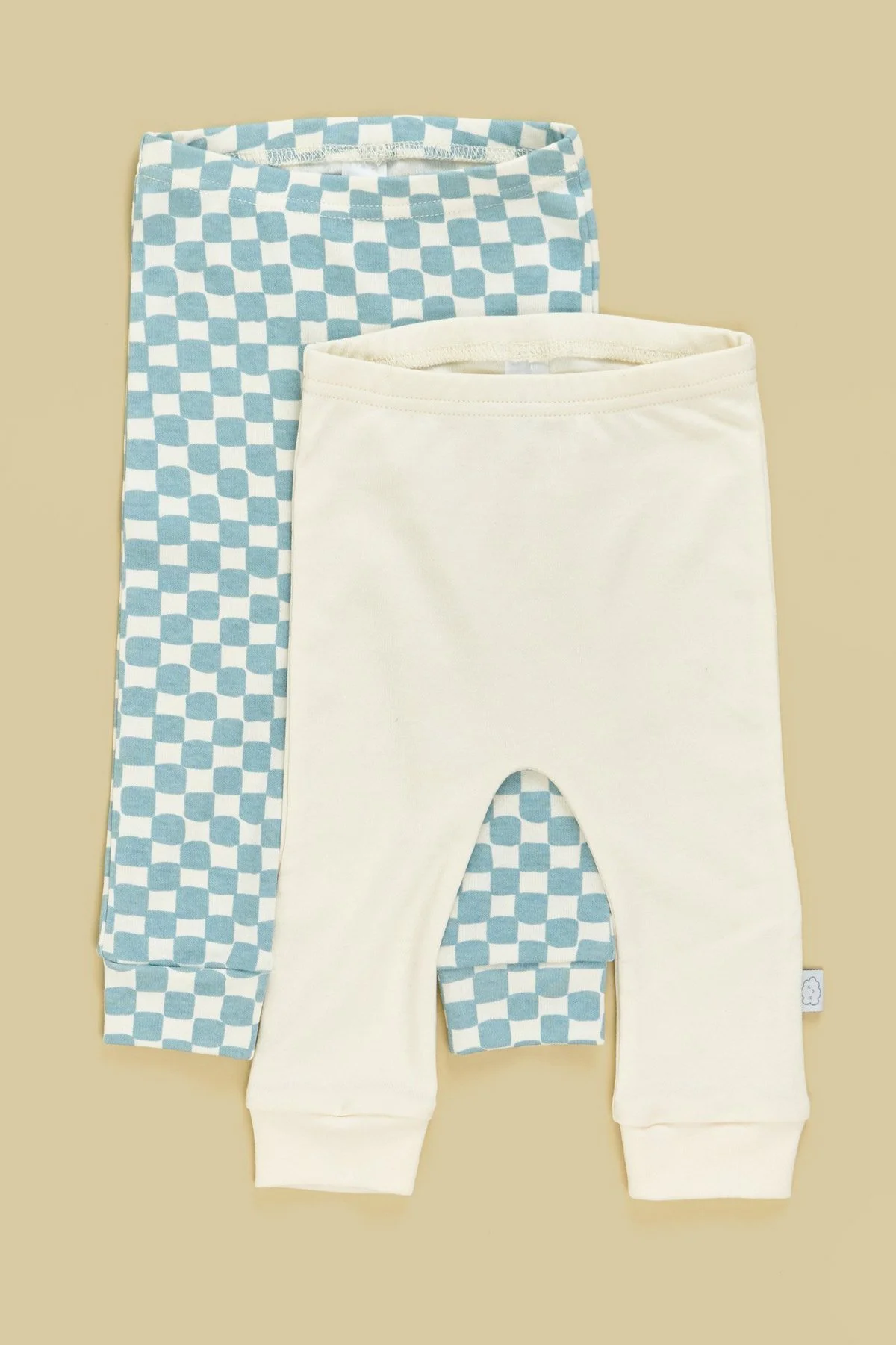 Leggings pack de 2 em algodão · Bebé · Creme · Modelo 3
