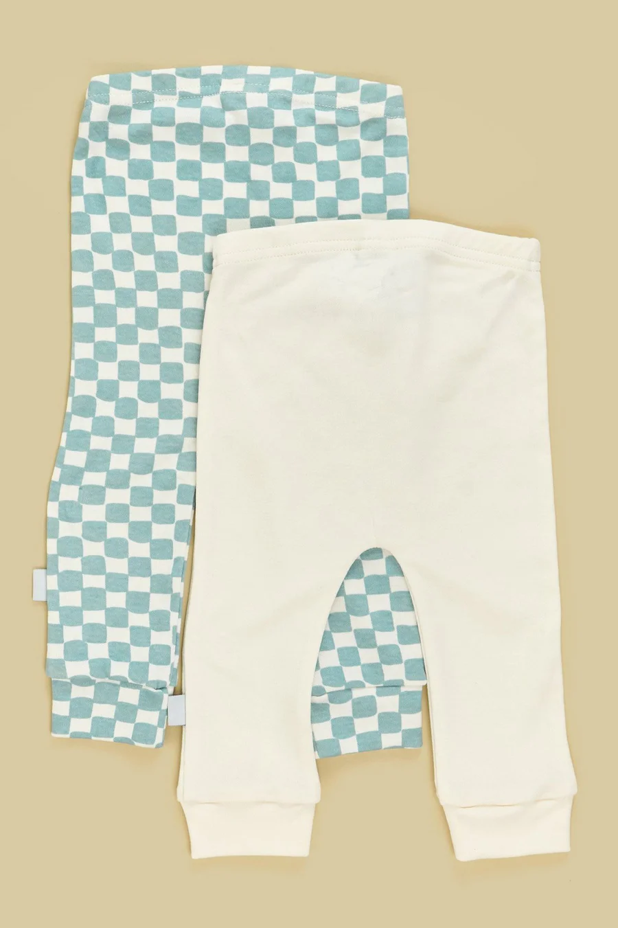 Leggings pack de 2 em algodão · Bebé · Creme · Modelo 3