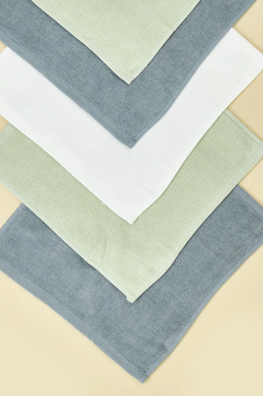 Peça Face Cloths pack de 5 em algodão · Bebé · Verde Oliveira