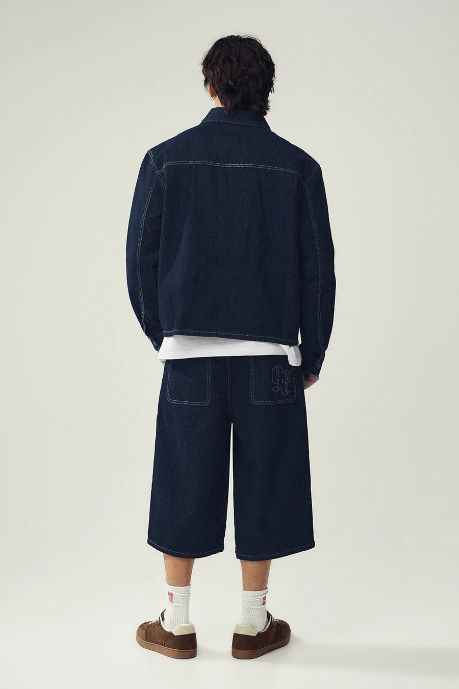 Peça Super Baggy Bermuda · Homem · Azul Marinho