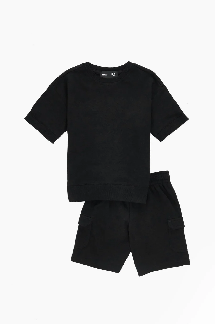 T-shirt Boxy em algodão · Menino · Preto