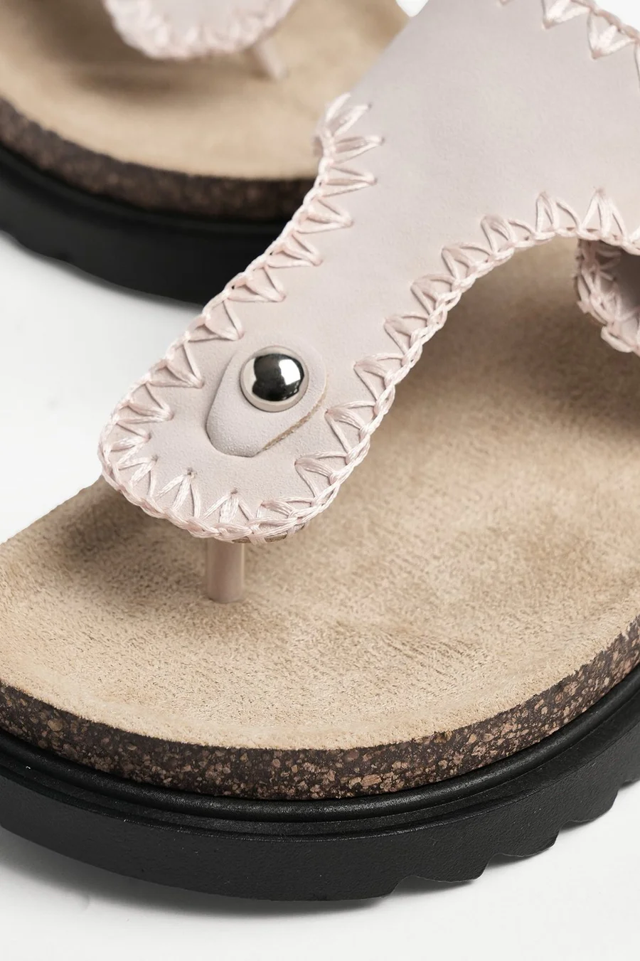 Chinelos plataforma Thong em poliéster · Senhora · Azul Claro
