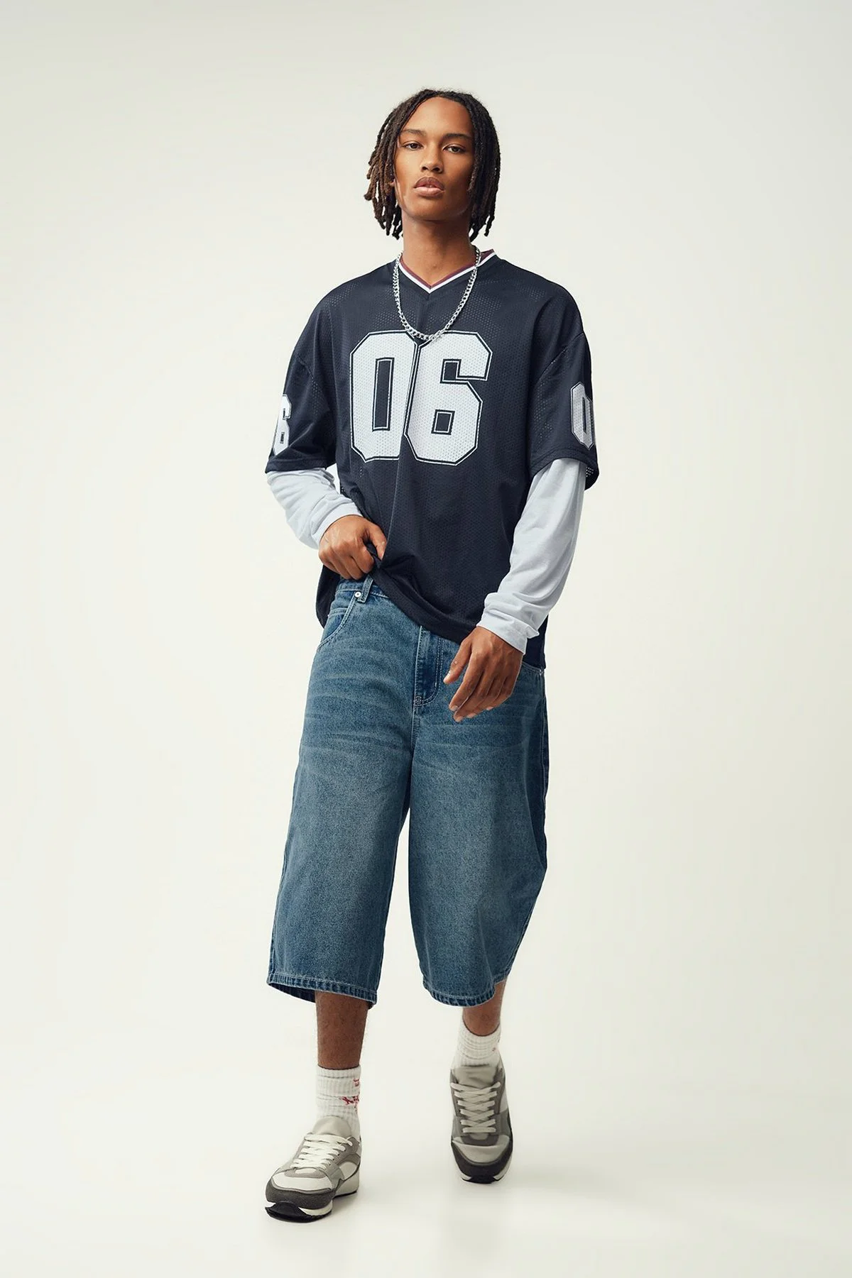 Peça Super Baggy Bermuda · Homem · Creme