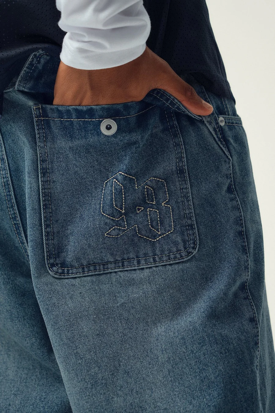 Peça Super Baggy Bermuda · Homem · Creme