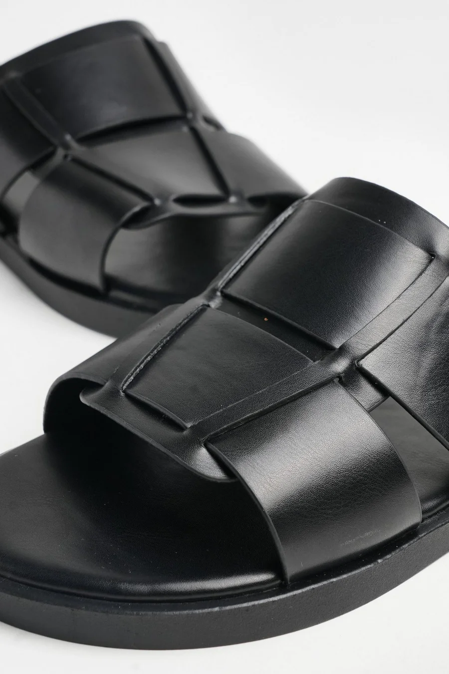 Sandálias com velcro em poliuretano · Homem · Preto · Modelo 2