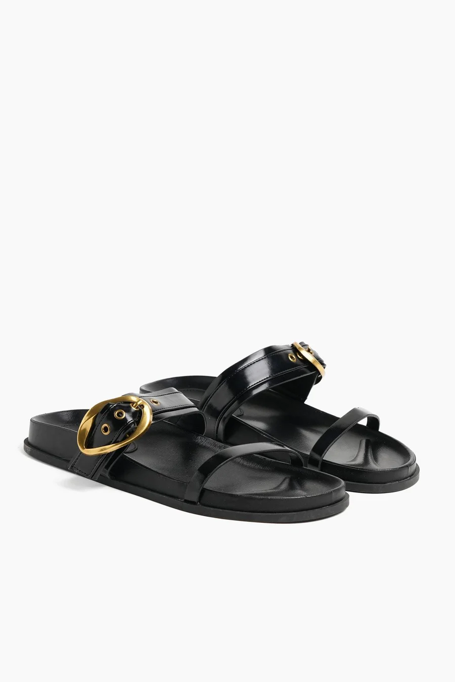 Sandálias com velcro Buckle em poliéster · Senhora · Preto