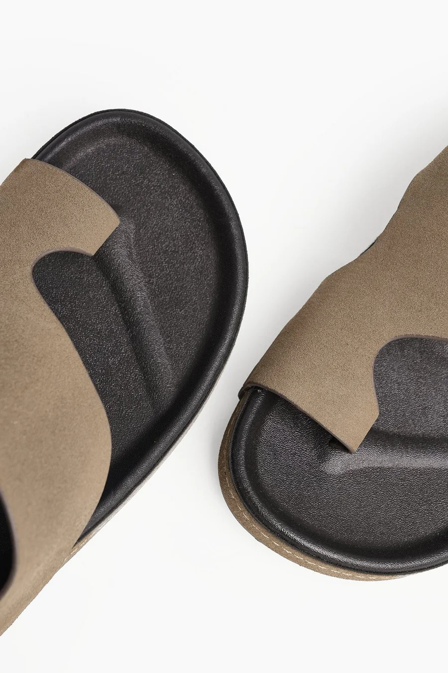 Chinelos plataforma Thong em poliéster · Senhora · Castanho