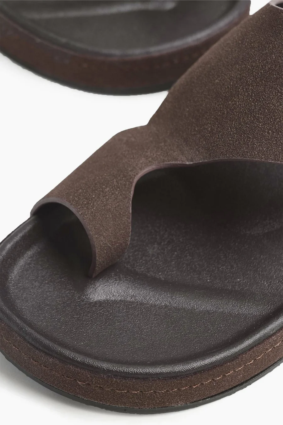 Chinelos plataforma Thong em poliéster · Senhora · Castanho · Modelo 2
