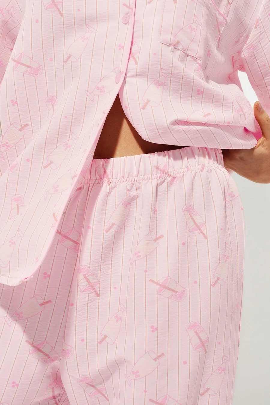 Pijama em algodão · Senhora · Rosa Bebe · Modelo 2