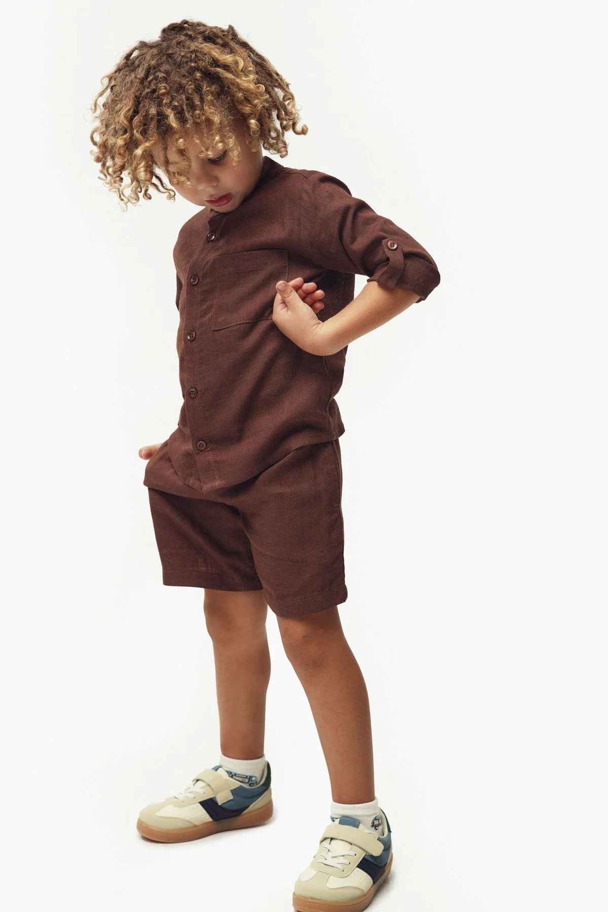 Conjunto de linho Matching · Menino