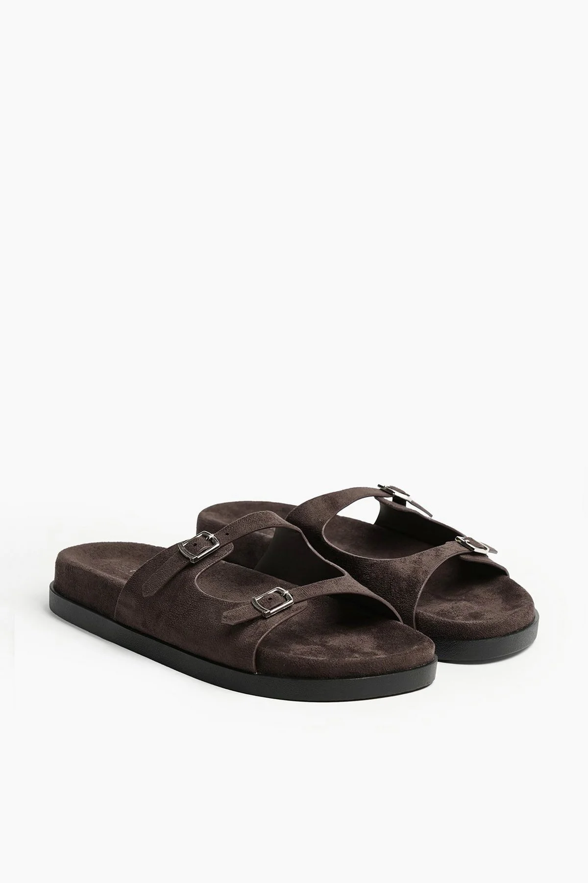Chinelos camurça Micro Buckle · Senhora