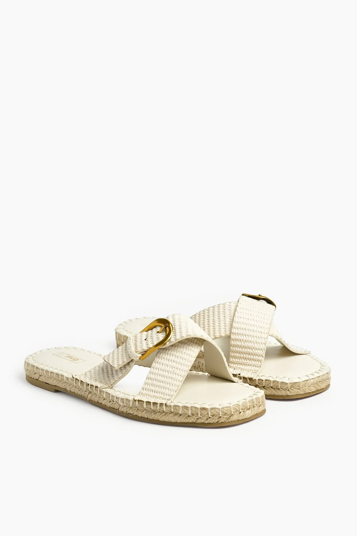 Sandálias Espadrille em poliéster · Senhora · Branco Sujo