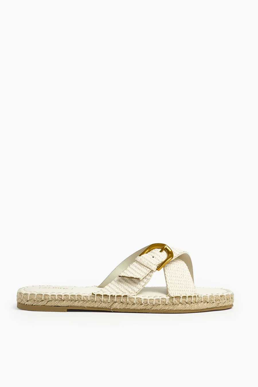 Sandálias Espadrille em poliéster · Senhora · Branco Sujo