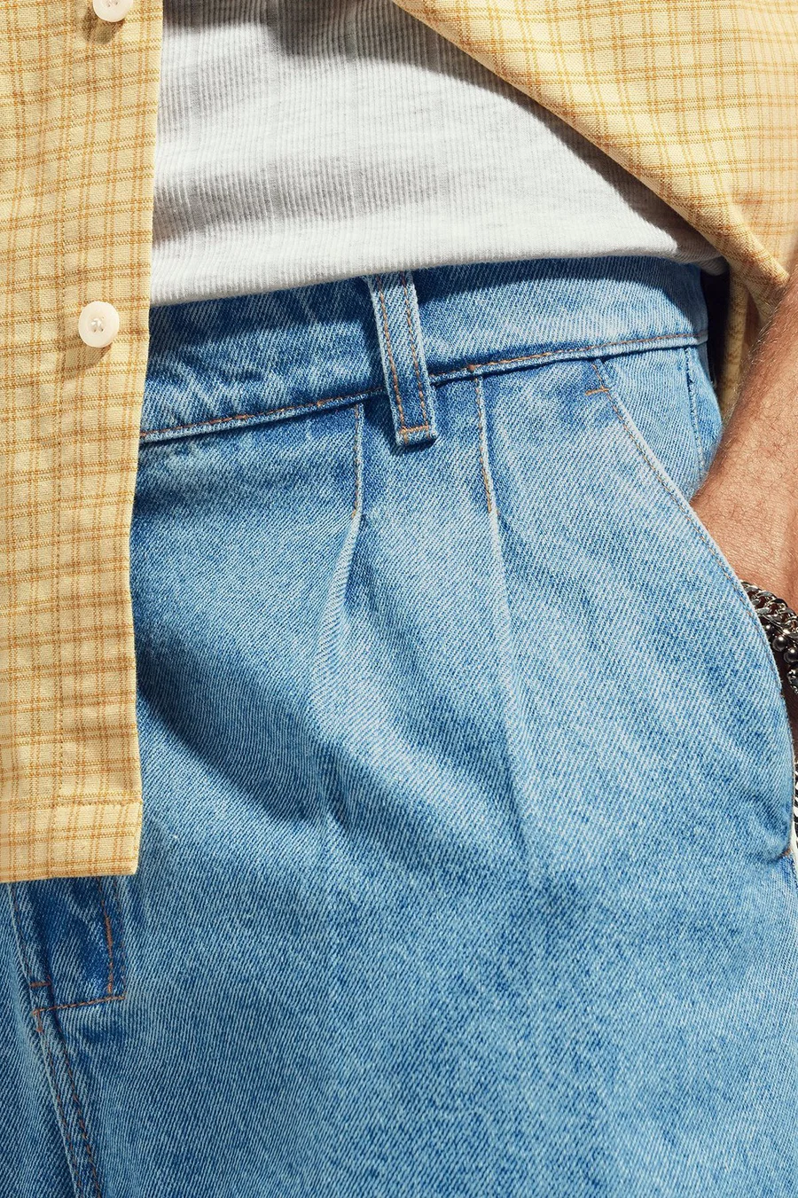 Peça Baggy Bermuda · Homem · Creme