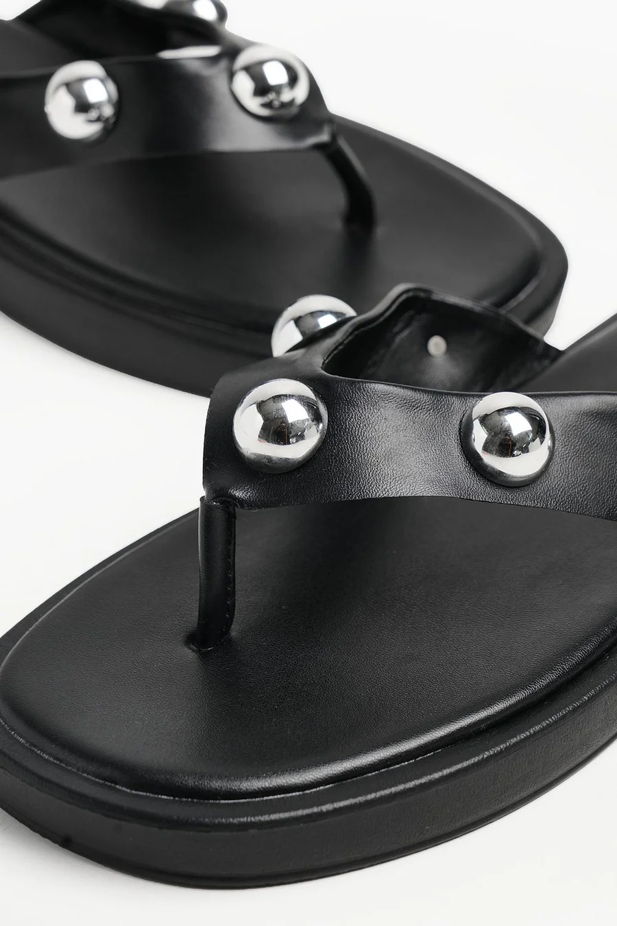 Sandálias plataforma Thong em poliuretano · Senhora · Preto