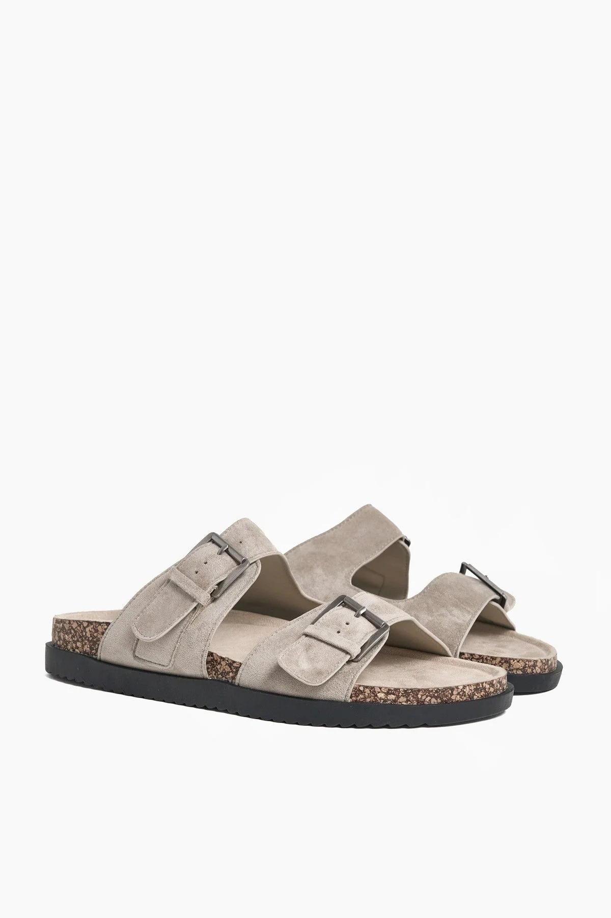 Chinelos Double Buckle em poliuretano · Homem · Branco Sujo