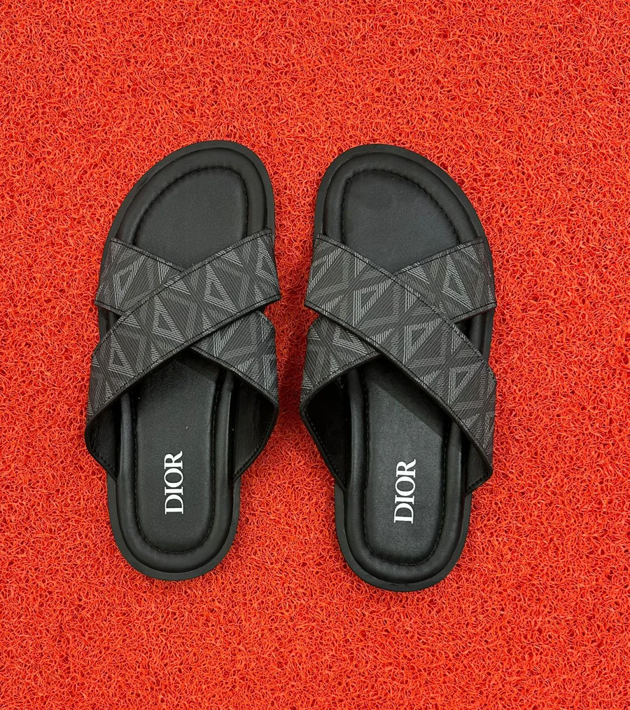 Sandálias Dior com Tiras Cruzadas Preto