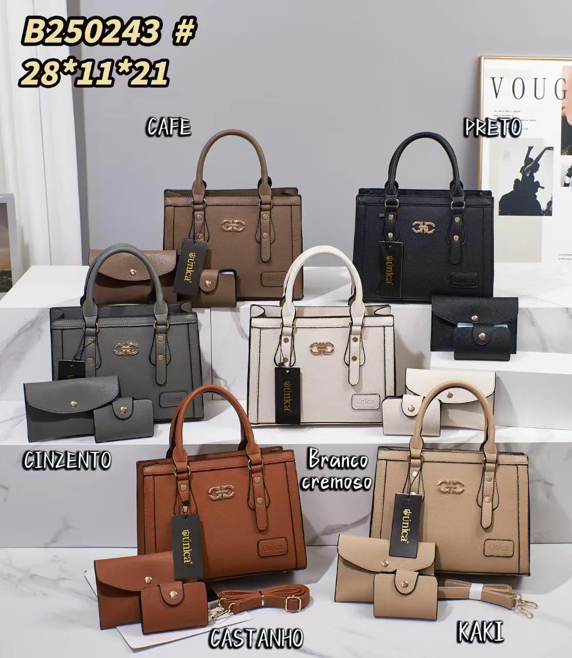 Bolsa aa Elegance 3 em 1 Caramelo