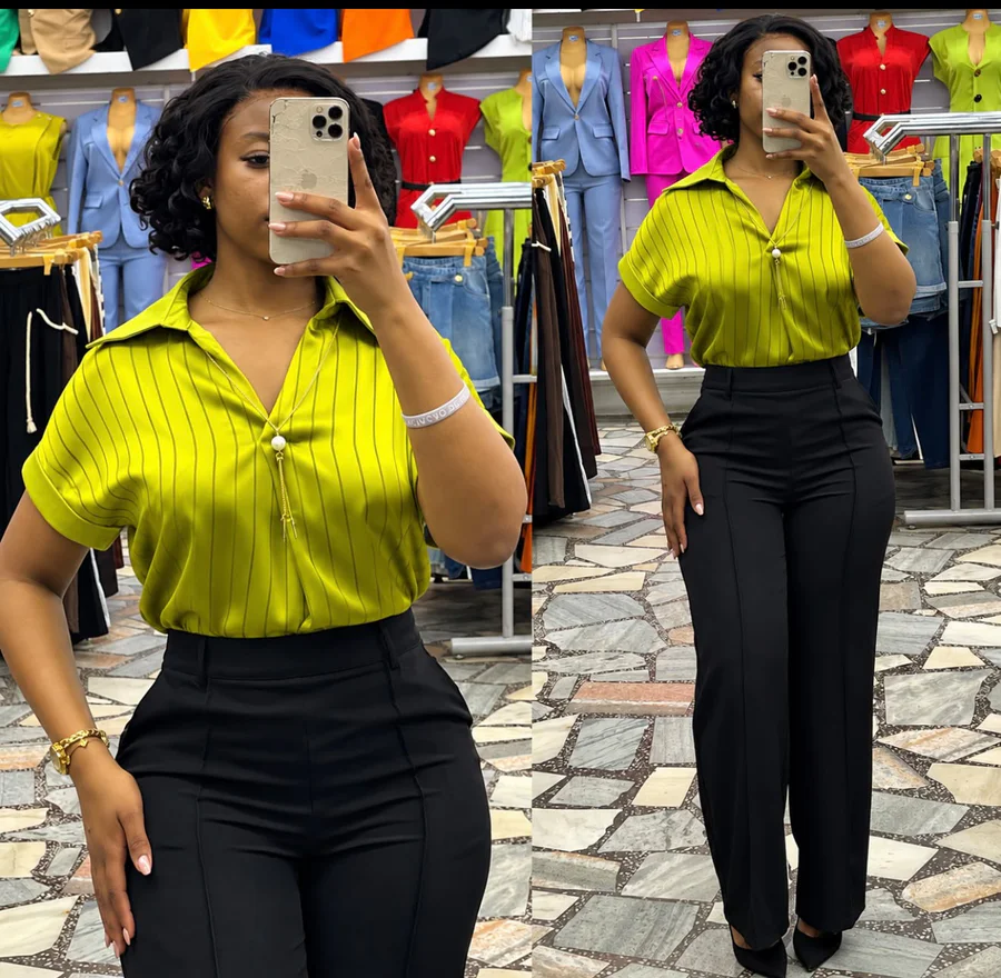 Blusa Feminina Manga Curta Listrada