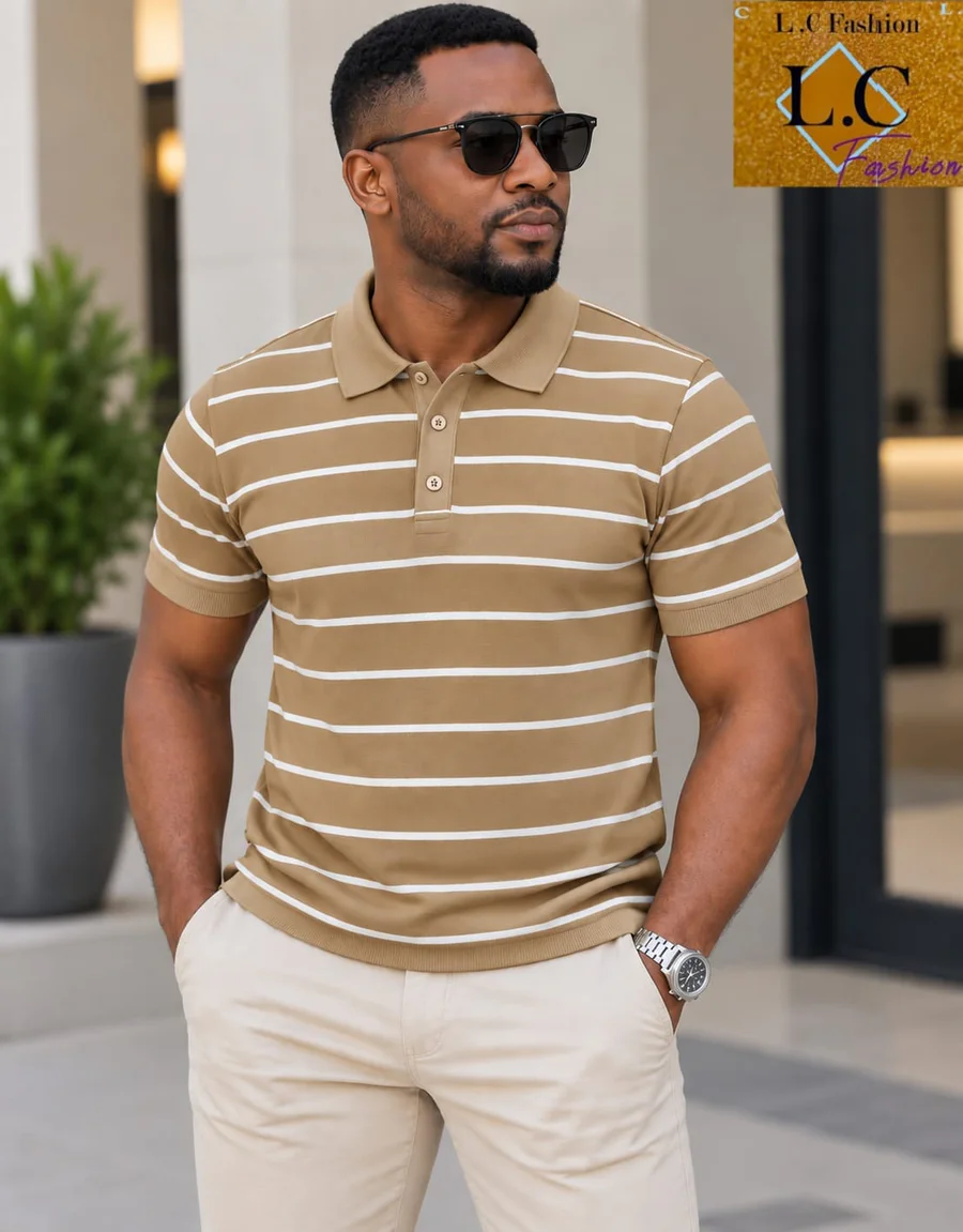 Camisa Polo Listrada Masculina