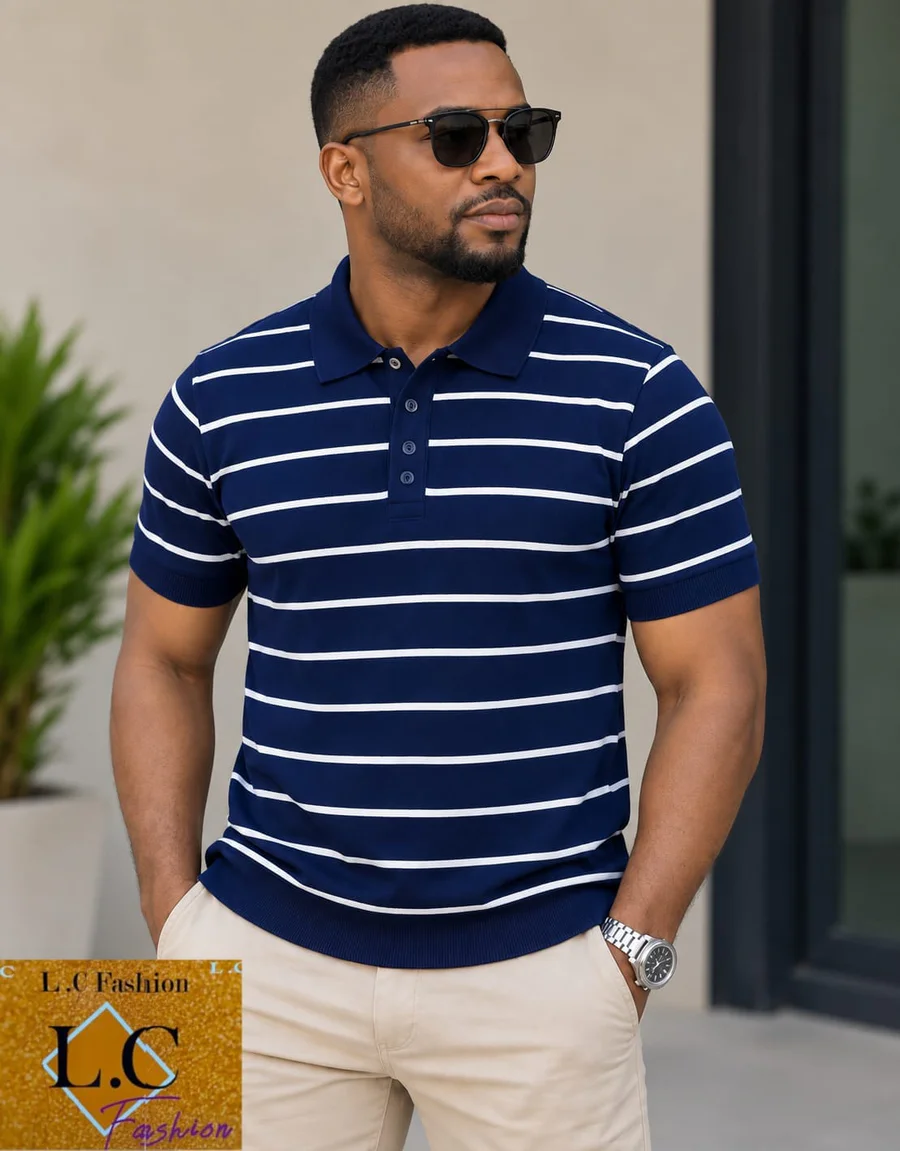 Camisa Polo Listrada Masculina