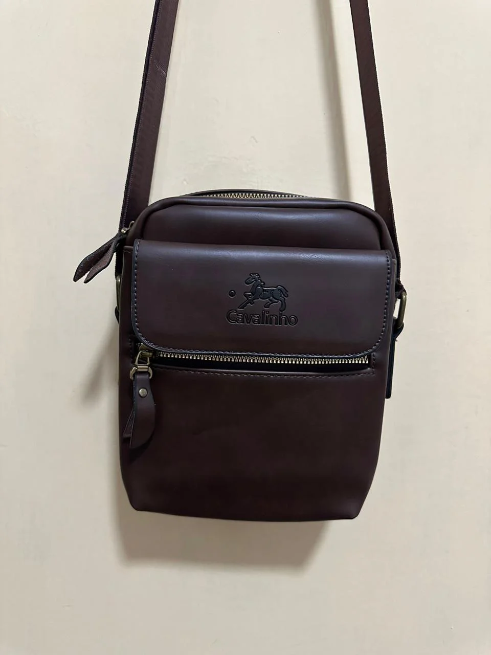 Bolsa Masculina Transversal Couro Sintético Cavalaria Style
