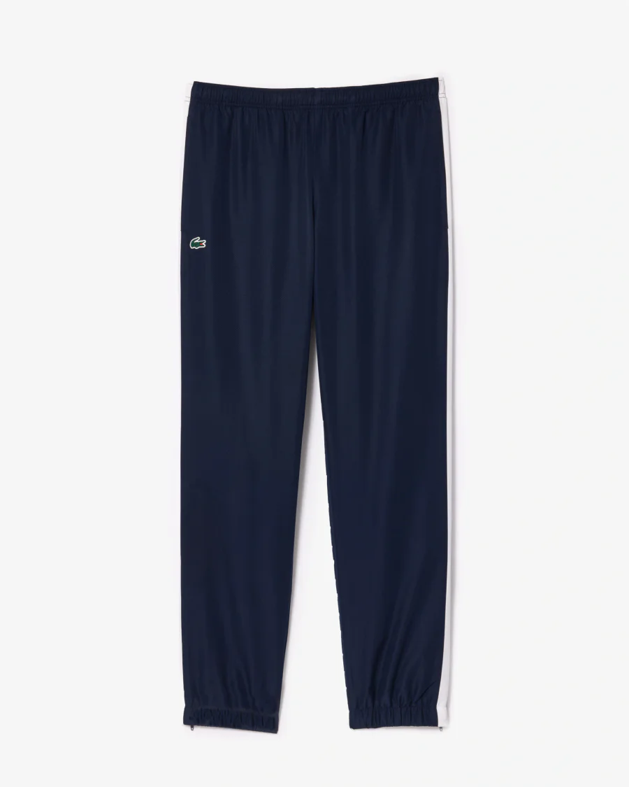 Conjunto Esportivo Masculino Preto Lacoste – Jaqueta e Calça em Tafetá Reciclado