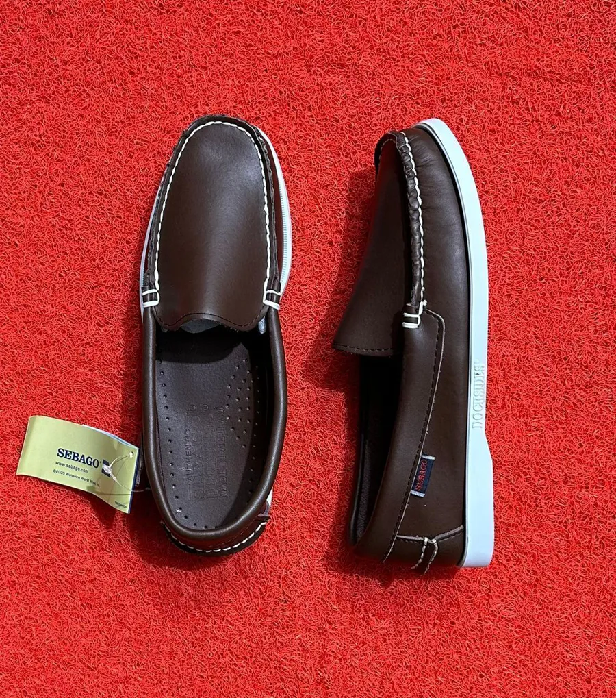 Sapato Sebago Clássico Castanho Slip-On
